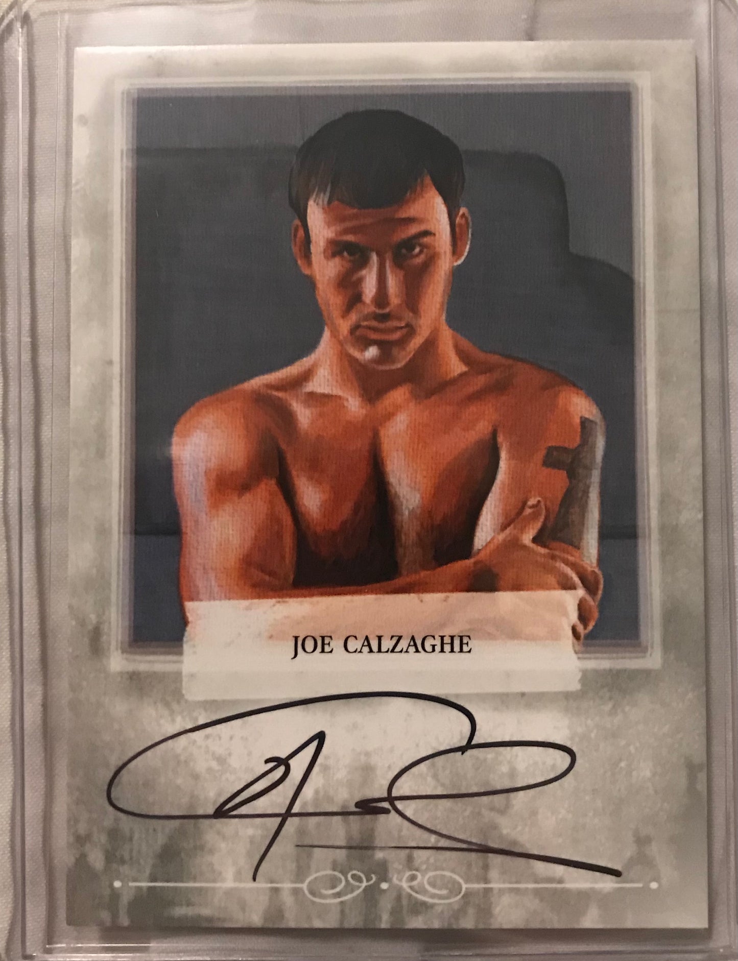 Ringside boxing round 2 Joe Calzaghe A-JC1 auto /100