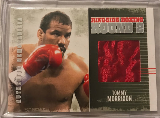 Ringside boxing round 2 Tommy Morrison trunks relic AM-41 /78