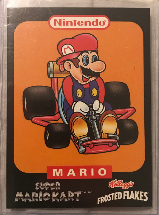 Nintendo Kellogg’s snes Super Mario Mario kart card 1993