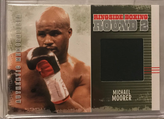 Ringside boxing round 2 Michael Moorer trunks relic AM-40 /78