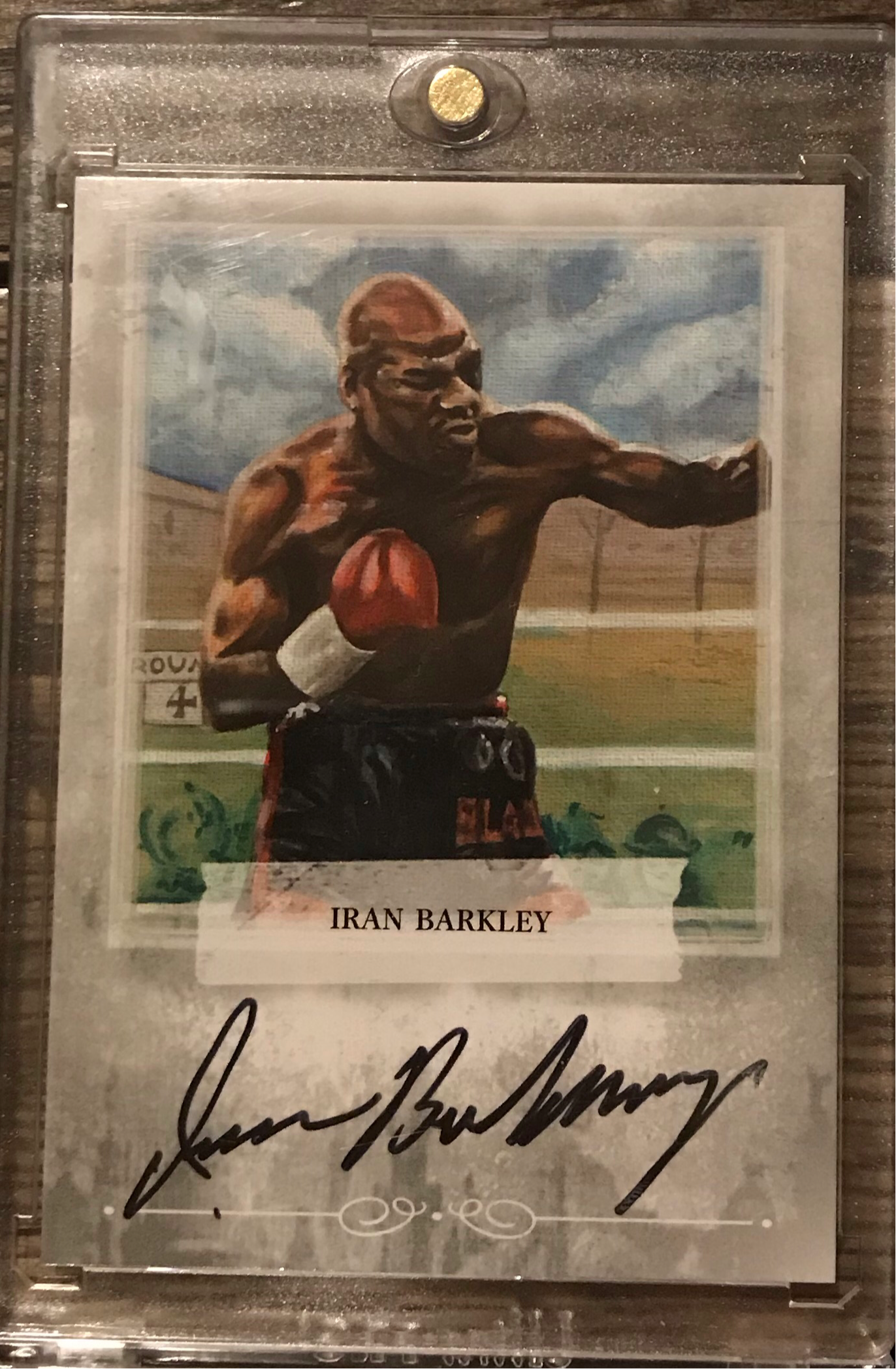 2010 Ringside Boxing Round 1 Iran Barkley Autograph A-IB1 silver version 1 of 90