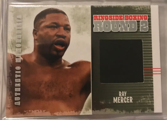 Ringside boxing round 2 Ray Mercer robe relic AM-39 /78