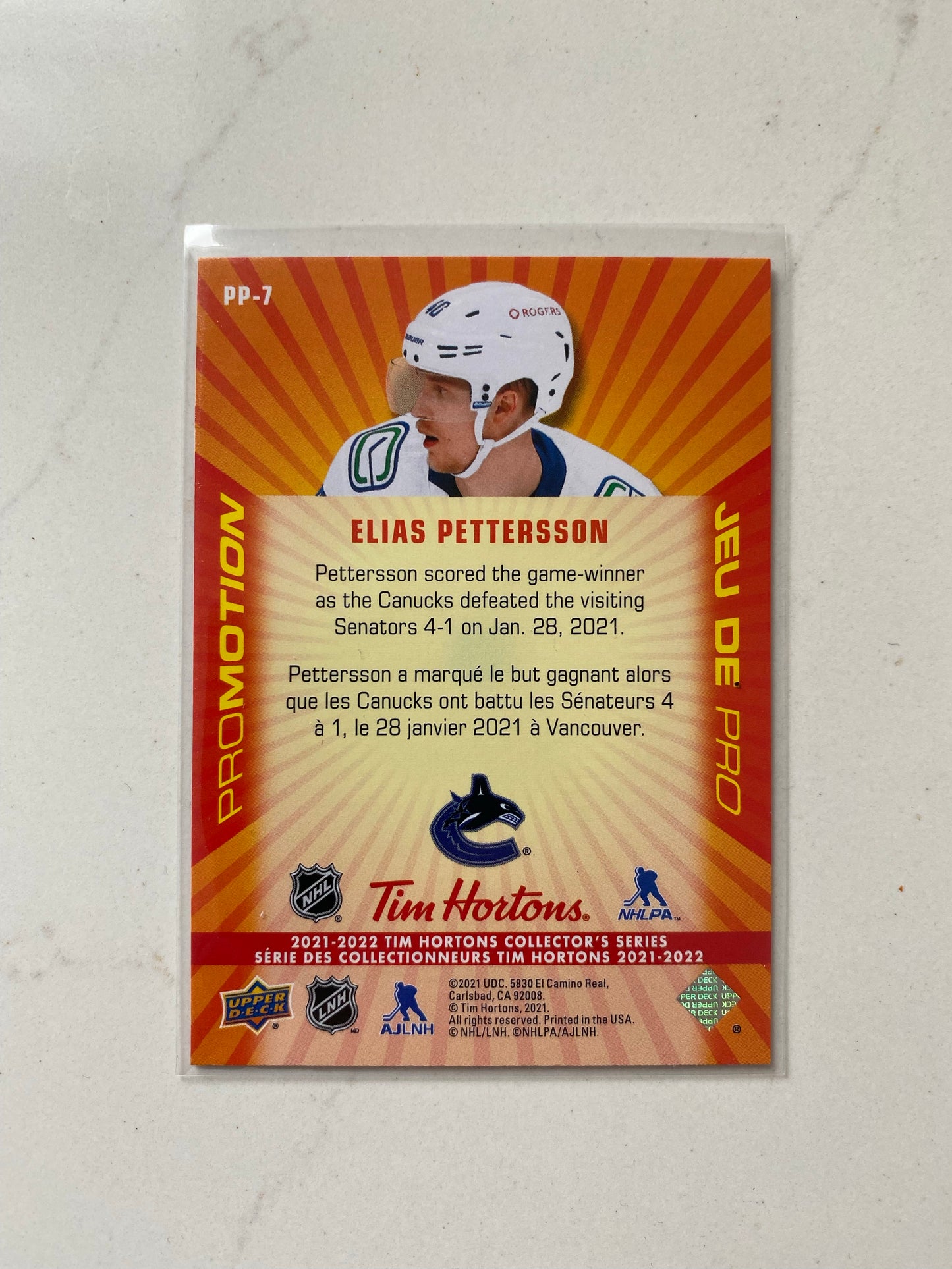 Tim Hortons Hockey ProMotion 2021-22 PP1 to PP15 You Pick