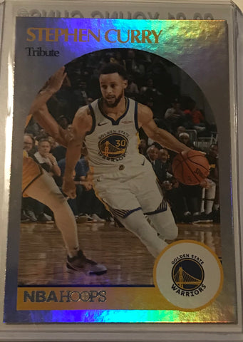 2020-21 Panini NBA Hoops Tribute Silver Foil Stephen Curry Warriors #252