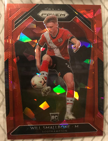 WILL SMALLBONE 2020-21 PREMIER LEAGUE SOCCER PRIZM RED CRACKED ICE ROOKIE