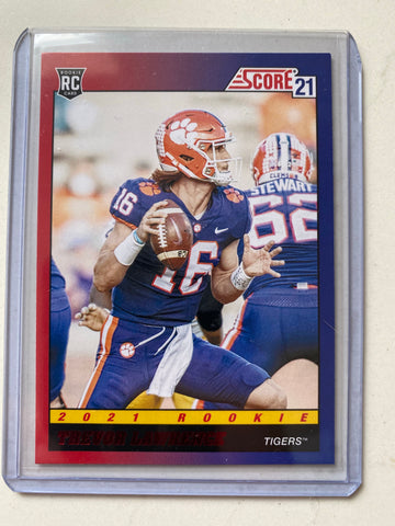 Trevor Lawrence 2021 Score RED foil Parallel Rookie Card RC 1991 Throwback insert  #TB1