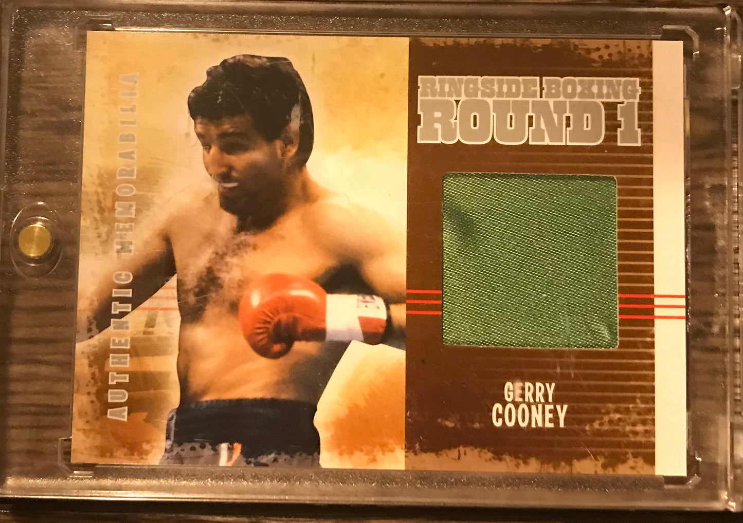 2010 Ringside Boxing Round 1 Gerry Cooney Authentic Memorabilia AM-07 Fight worn robe silver version 1 of 50