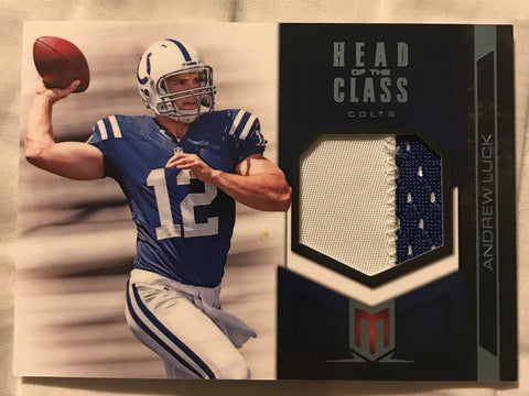 2012 Panini momentum Andrew Luck rookie relic /49 prime rc head of the class