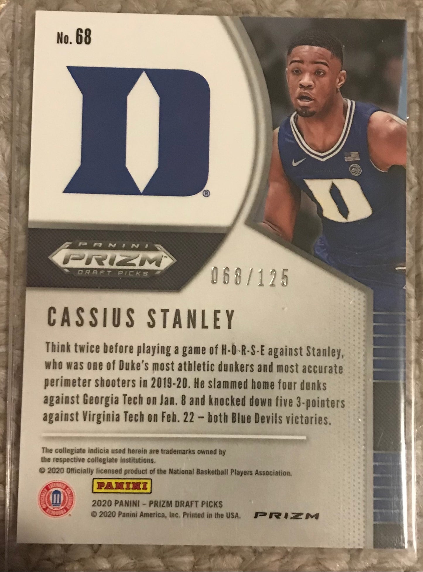 2020-21 Panini Prizm red disco fast break Cassius Stanley rookie rc #68 68/125
