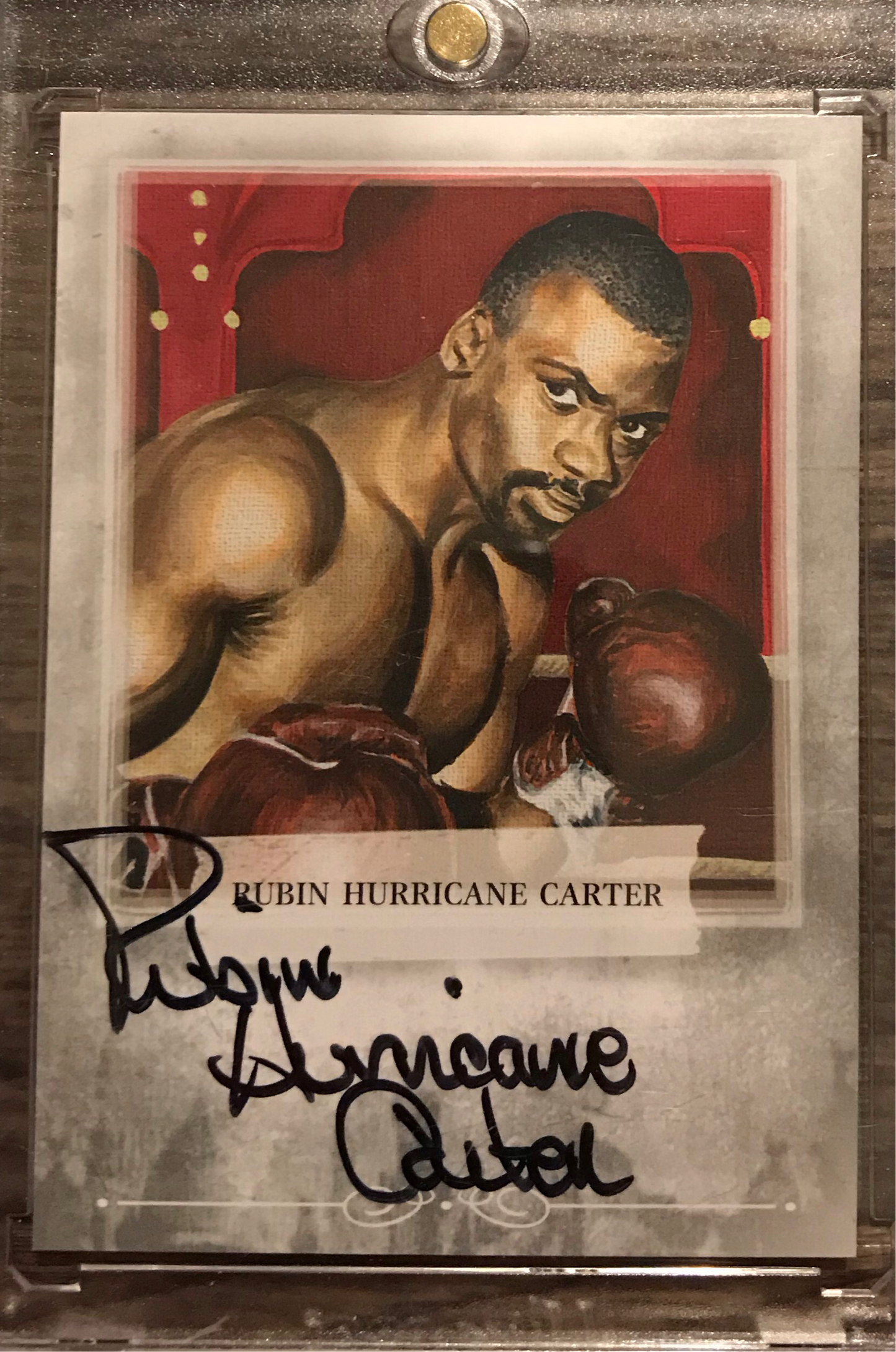 Ringside Boxing Round 1 Rubin Hurricane Carter A-RHC2 silver auto /90