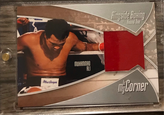 Ringside Boxing Round 1 Silver /40- Muhammad Ali In My Corner Training worn trunks memorabilia card IMC-02