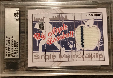 Famous Fabrics Big Apple Baseball Reggie Jackson Game Used Pants Memorabilia 26/50