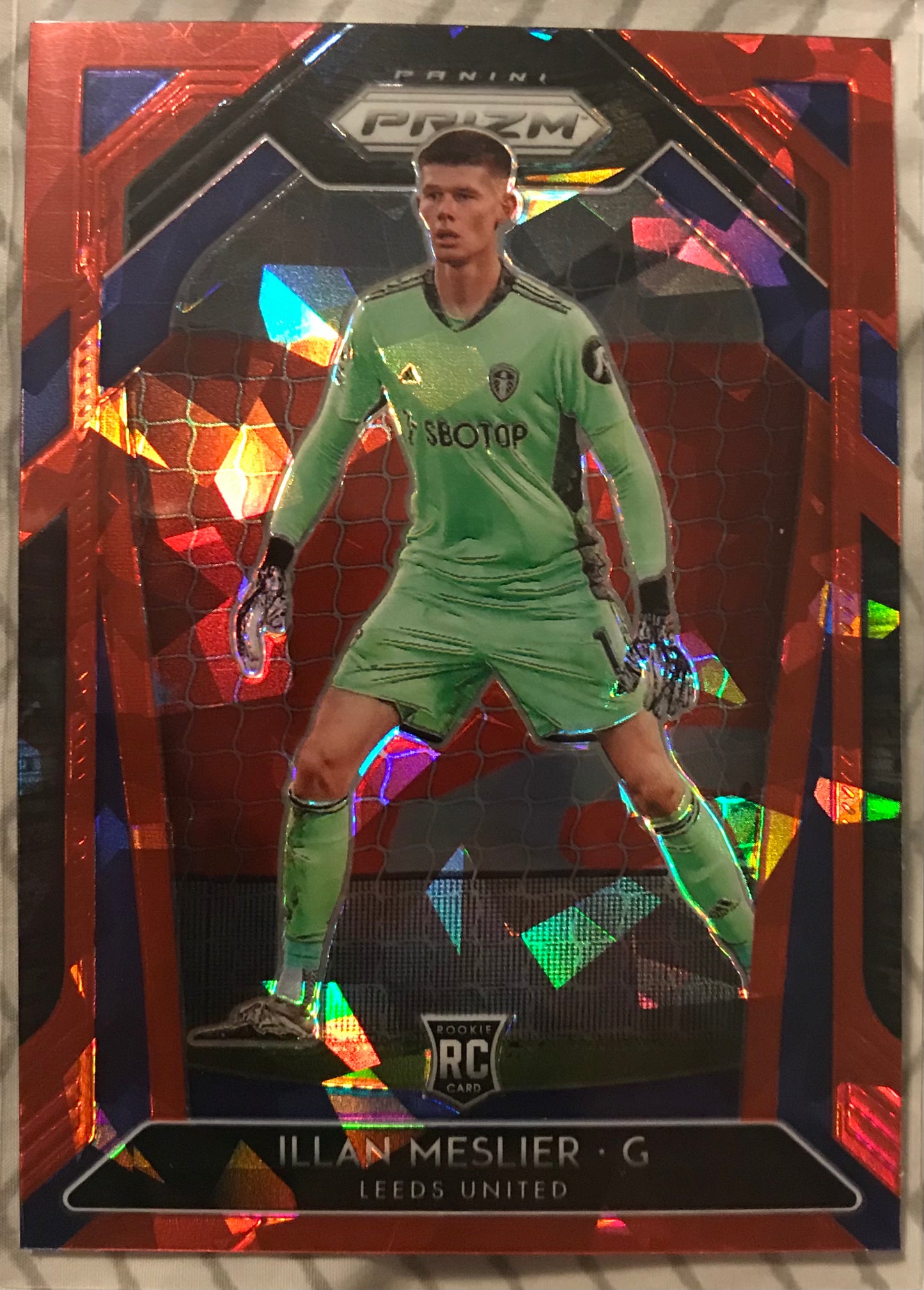 ILLAN MESLIER LEEDS UNITED SSP RED ICE 2020-21 Panini PRIZM EPL ROOKIE rc