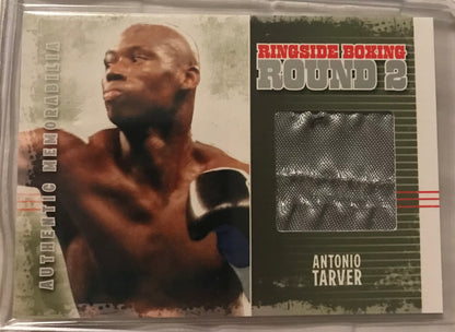 Ringside boxing round 2 Antonio Tarver trunks relic AM-42 /78