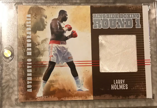 2010 Ringside Boxing Round 1 Larry Holmes Authentic Memorabilia AM-11 Fight worn robe silver version 1 of 50