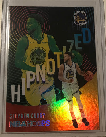 Stephen  Steph Curry Hypnotized HOLO Foil NBA Hoops 2020-2021 #14 Golden State Warriors