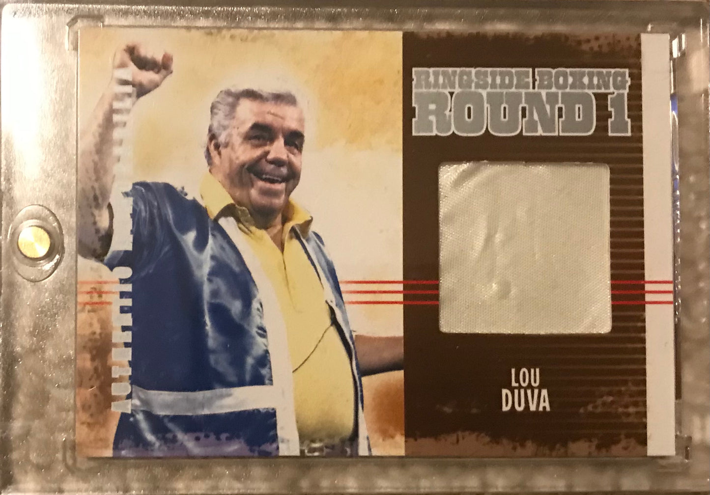 2010 Ringside Boxing Round 1 Lou Duva Authentic Memorabilia AM-14 Fight worn Arturo Gatti Corner jacket silver version 1 of 50