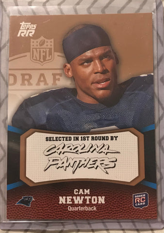 2011 Topps Rising Rookies Rookie rc Cam Newton gold #130