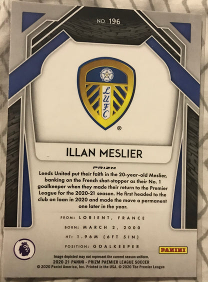 ILLAN MESLIER LEEDS UNITED SSP RED ICE 2020-21 Panini PRIZM EPL ROOKIE rc