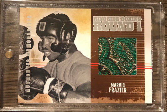 2010 Ringside Boxing Round 1 Marvis Frazier Authentic Memorabilia AM-16 Fight worn trunks silver version 1 of 50